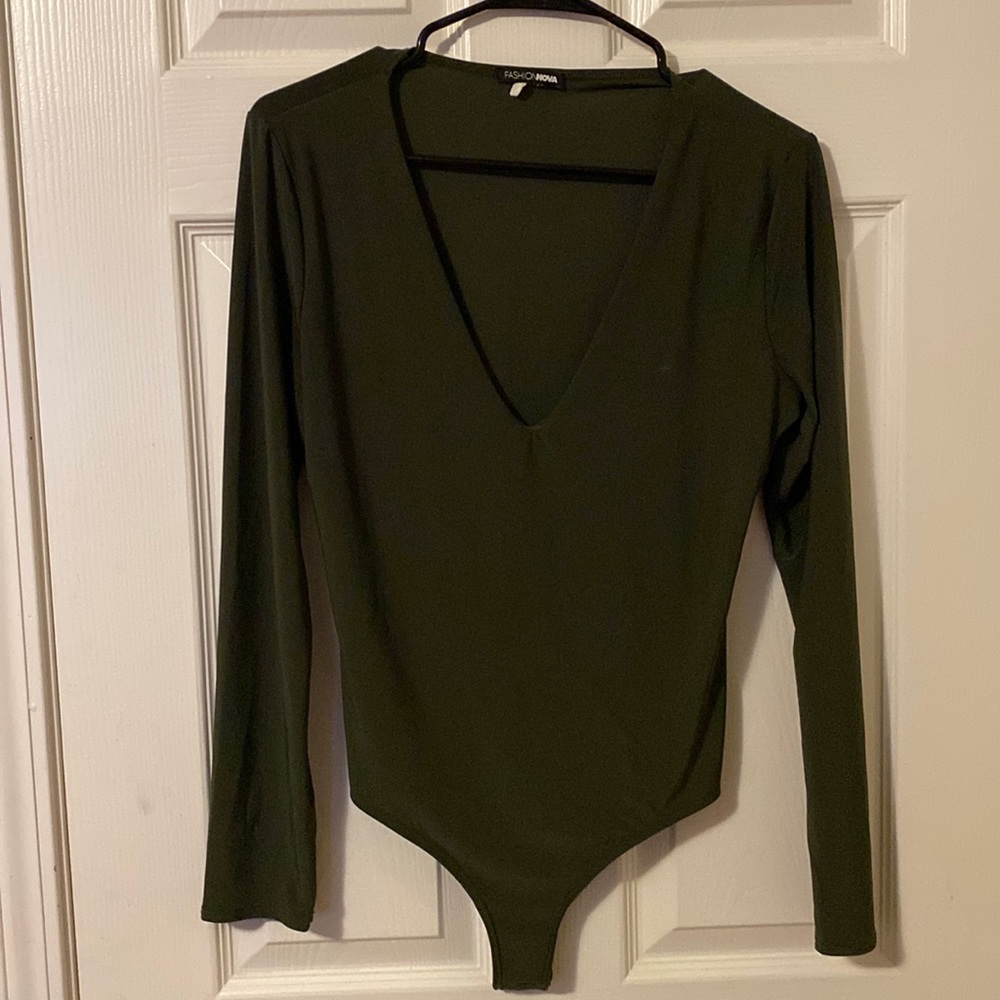 Olive green bodysuit
